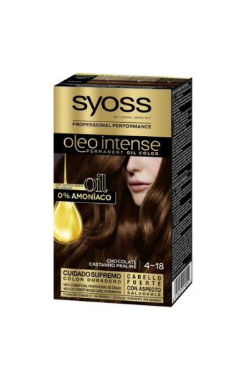 Coloration permanente pour cheveux Syoss Oleo Intense 4-18 Chocolat