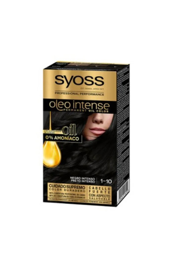Syoss Oleo Intense Coloration Permanente Cheveux 1-10 Noir Profond
