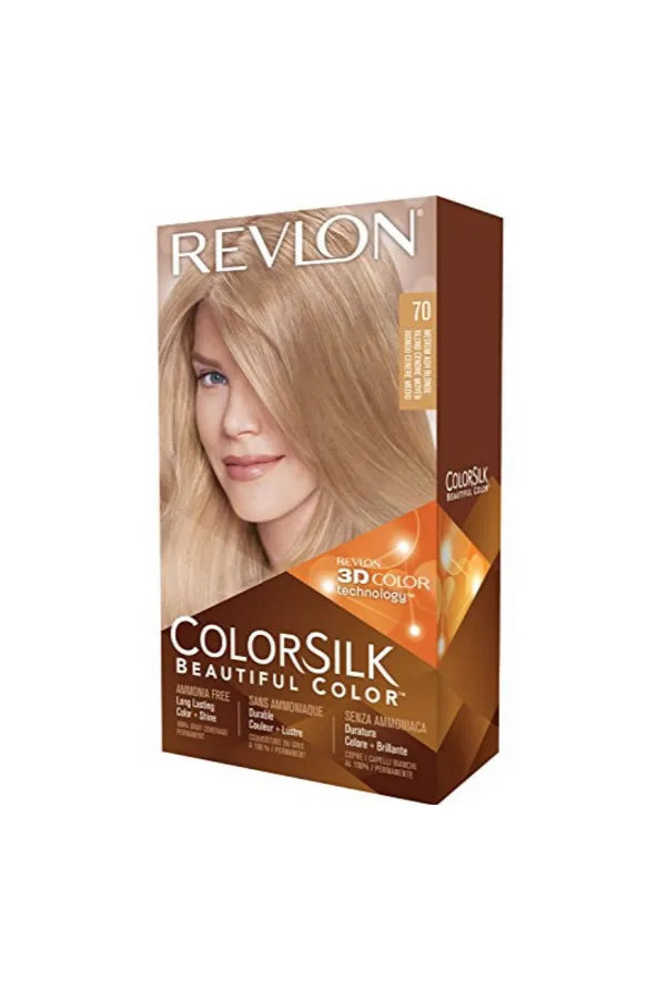 Coloration Revlon Colorsilk Sans Ammoniaque 70 Blond Cendré Moyen