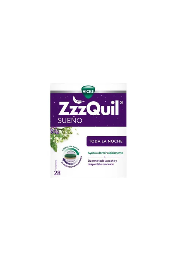 ZzzQuil Dormir toute la nuit 28 comprimés