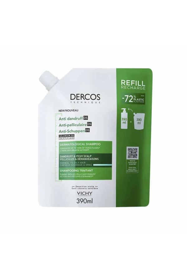 Dercos Anti-dandruff Shampoo Normal to Oily Hair Ecorefill 390ml
