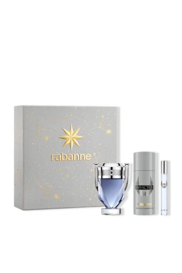 Rabanne Invictus Eau De Toilette Vaporisateur 100ml Coffret 3 Produits