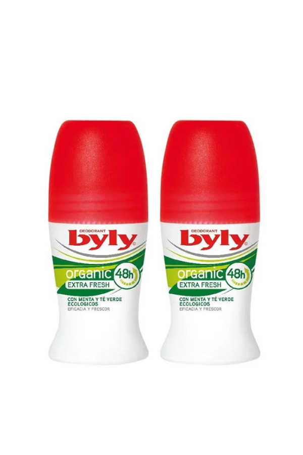 Byly Organic Extra Fresh Déodorant Roll On 2x50ml