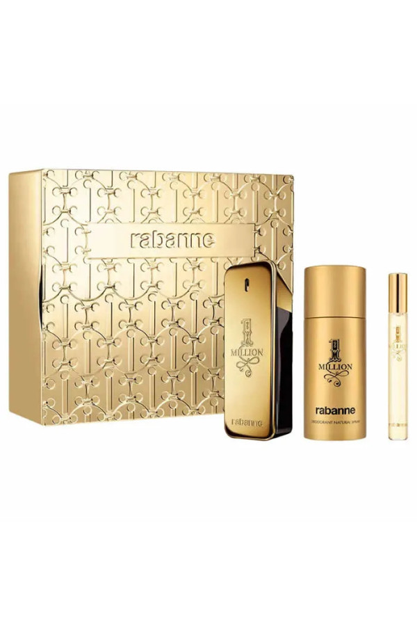  Paco Rabanne 1 Million Eau De Toilette Vaporisateur 100ml Coffret 3 Produits