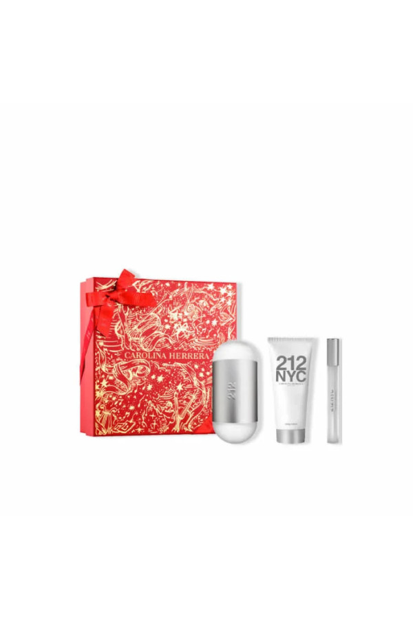 Carolina Herrera 212 Nyc Eau De Toilette Vaporisateur 100ml Coffret 3 Produits