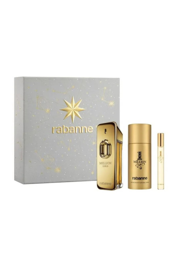 Rabanne Million Gold Eau de Parfum Intense Vaporisateur 100ml Coffret 3 Produits