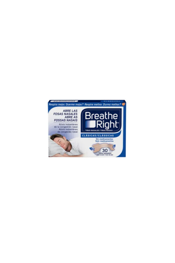 Breathe Right Bandes Nasales Grande Taille 30 Unités 