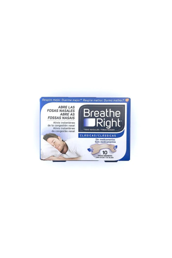 Breathe Right Bandes Nasales Grande Taille 10 Unités