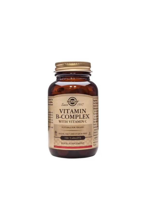 Solgar Vitamin B-Complex With Vitamin C Tablets - Pack of 100