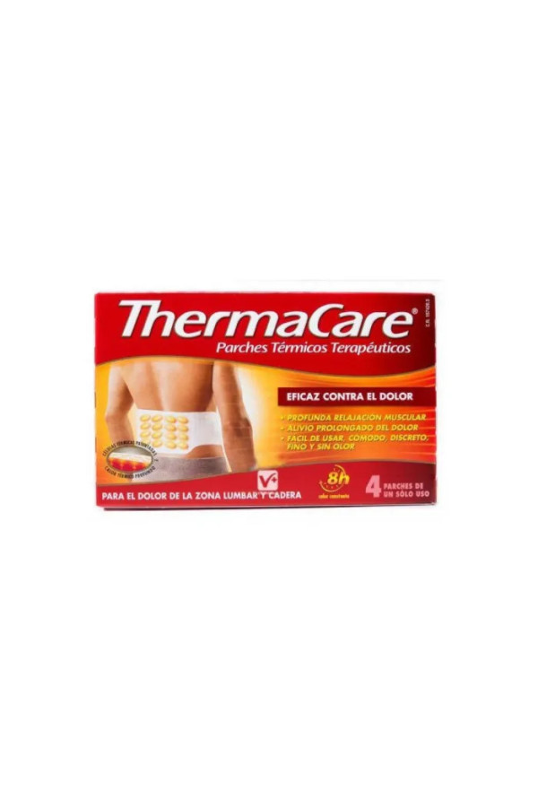 Thermacare Patch Auto Chauffant Bas Du Dos Et Hanches 4 Unités 