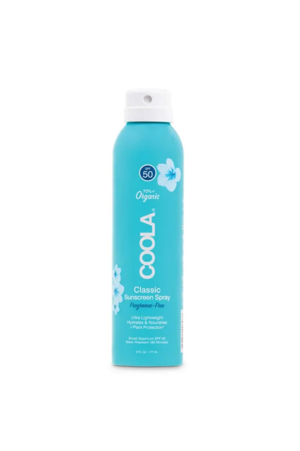 Coola Classic Body Organic Sunscreen Spray Spf50 Fragrance Free 177ml