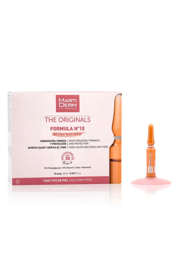 Martiderm Ampoules Formule Nº10 SPF 30 avec Couleur 30U