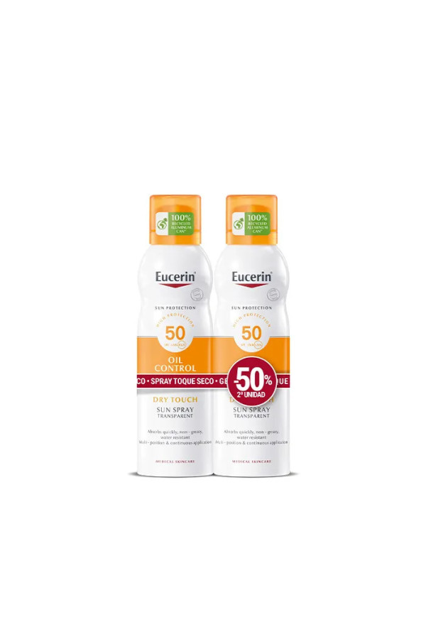 Eucerin Sun Spray Oil Control Dry Touch Fp50 2x200ml 