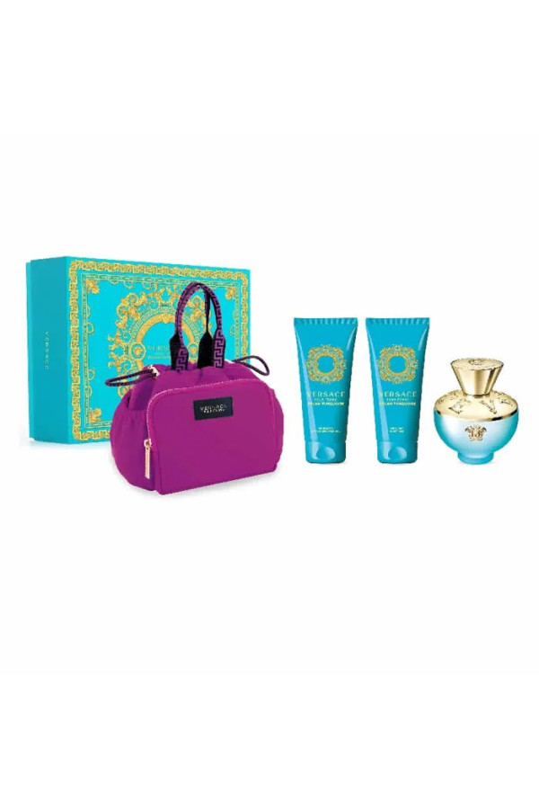 Versace Dylan Torquoise Eau De Toilette Spray 100ml Coffret 4 Produits