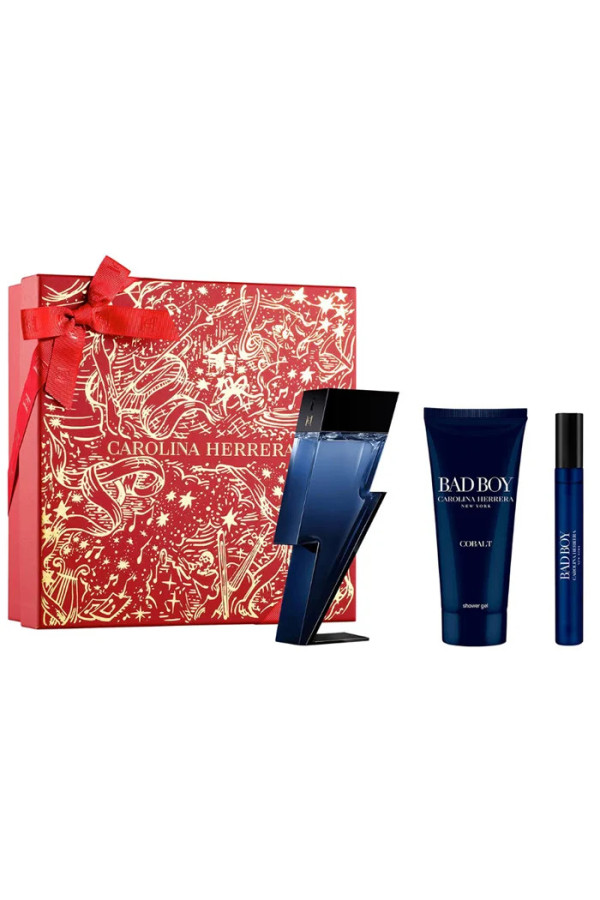 Carolina Herrera Bad Boy Cobalt Eau De Perfume Vaporisateur 100ml Coffret 3 Produits