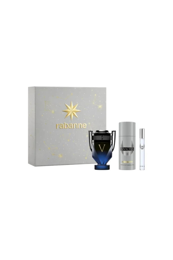 Rabanne Invictus Victory Elixir Eau De Parfum Vaporisateur 100ml Coffret 3 Produits