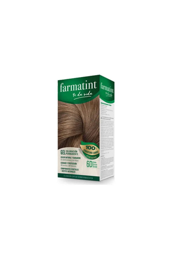 Farmatint Gel Coloration Permanent 6D Blond Doré Foncé 150ml