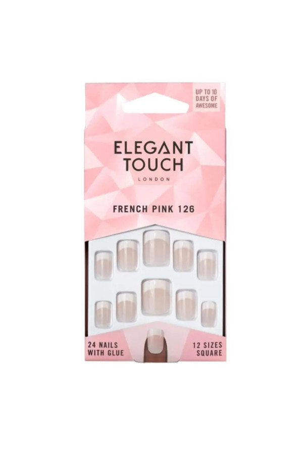 Elegant Touch Natural French Nails 126 Short