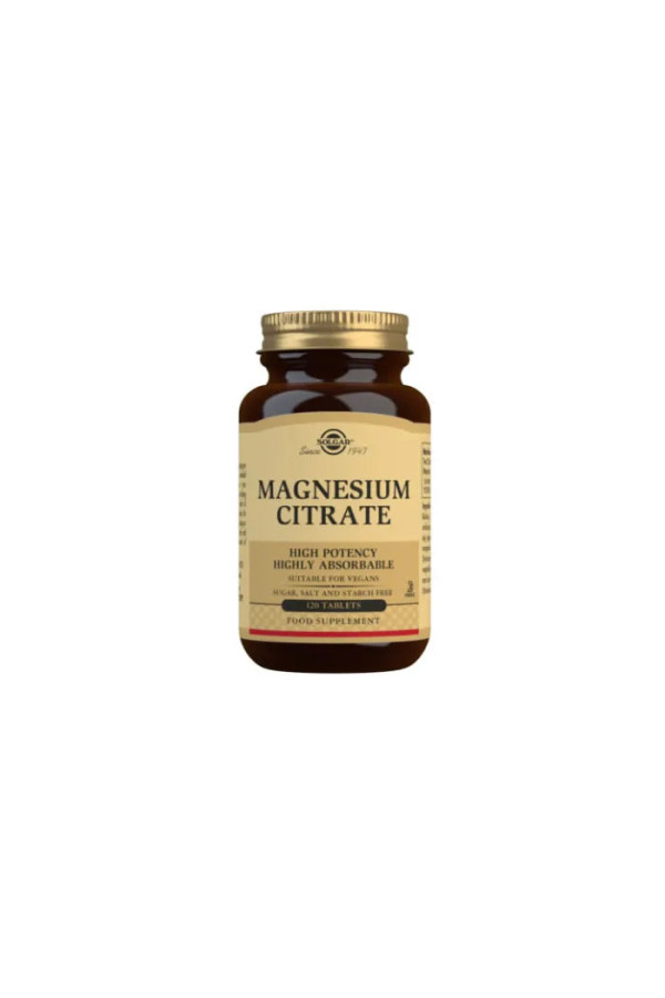 Solgar Citrate de Magnésium 120 Comprimés