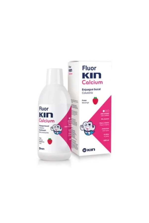 Kin Fluorkin Bain De Bouche Calcium Saveur Fraise 500ml