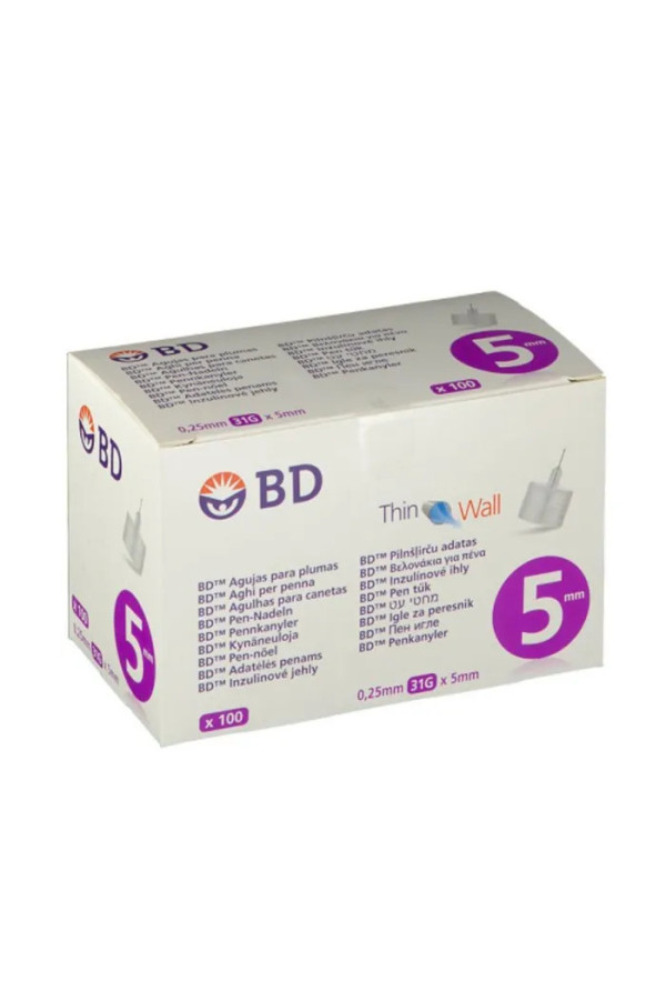 Bd Micro-fine Pen Needles 0,25 x 5mm 100 Pieces