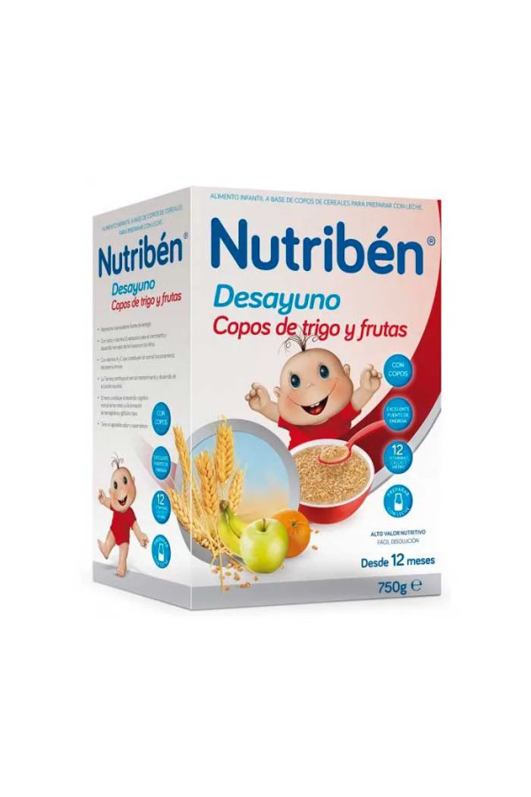 Nutribén Flocons de Petit-Déjeuner Au Blé et Aux Fruits 750g 