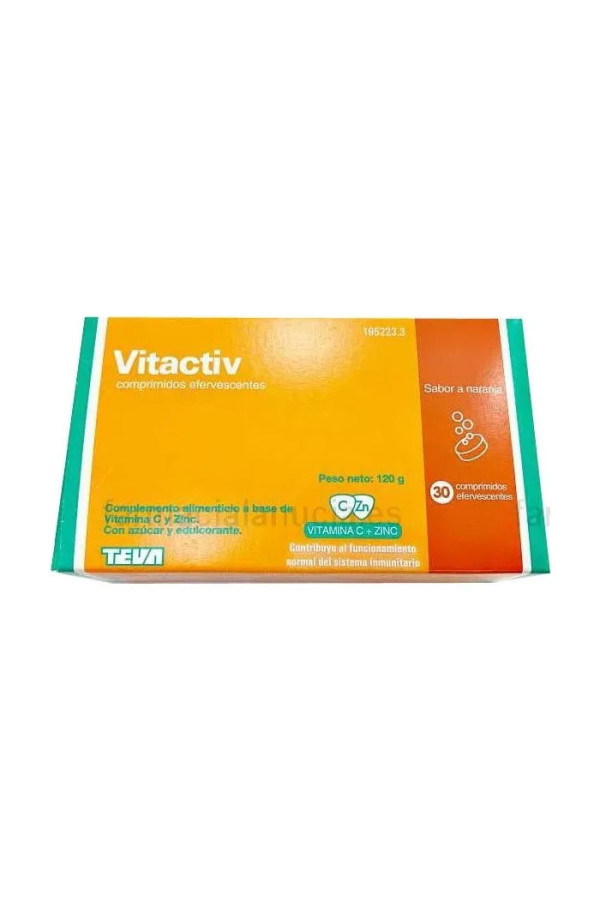 Teva Vitactiv 30 Comprimés Effervescents 120g