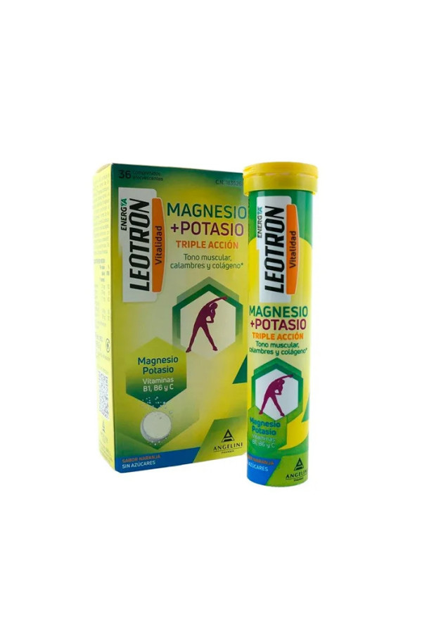 Leotron Vitalité Magnésium+ Potassium 36 Comprimés Effervescents