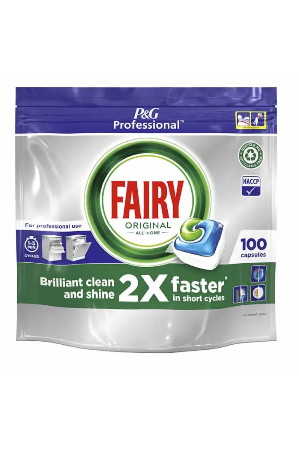 Fairy All-in-One Original Dishwasher Tablets 100 Capsules