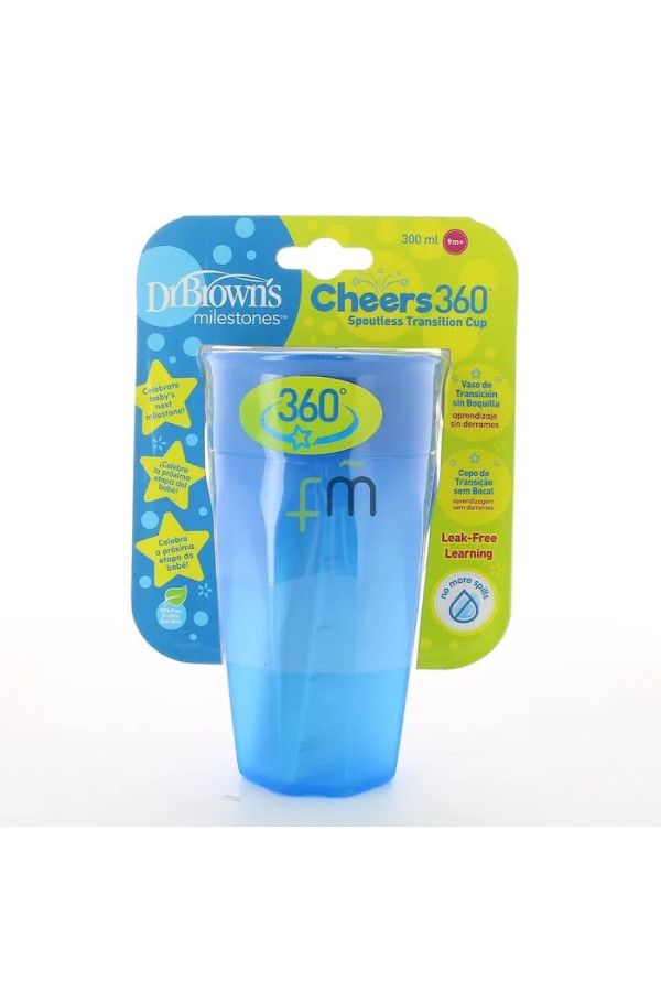 Gobelet 360 Sans Bec Verseur Bleu Sans Poignée 300ml
