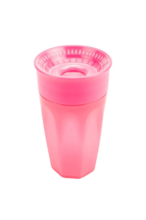 Gobelet 360 Sans Bec Verseur Rose Sans Poignée 300ml