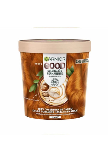 Garnier Good Coloración Permanente Sin Amoníaco 7.43 Cobrizo Cúrcuma