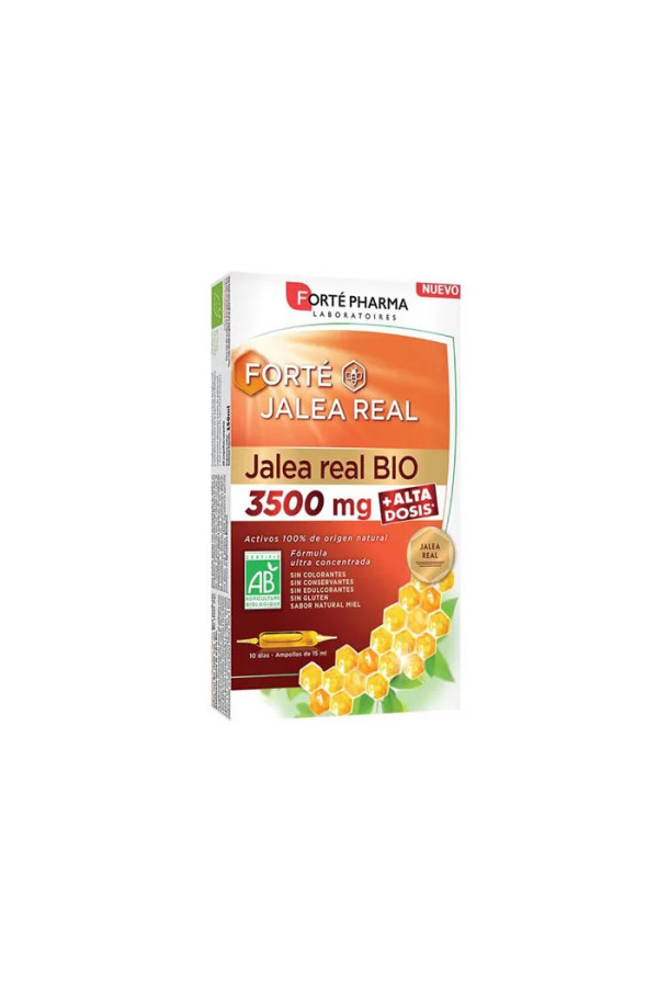 Gelée Royale Forte BIO 3500mg 10 Ampoules 15ml