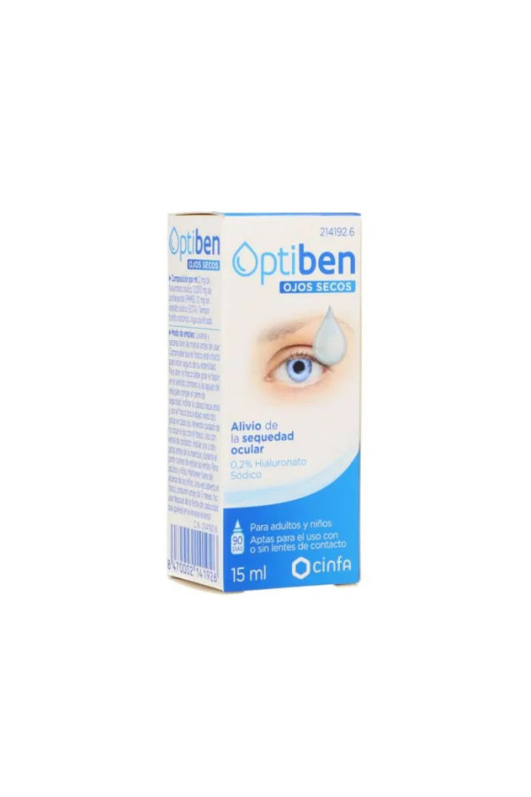 Optiben Gouttes Pour Les Yeux Secs 15ml