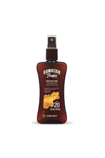 Hawaiian Tropic Protective Dry Spray Oil Spf20 Medium 200ml