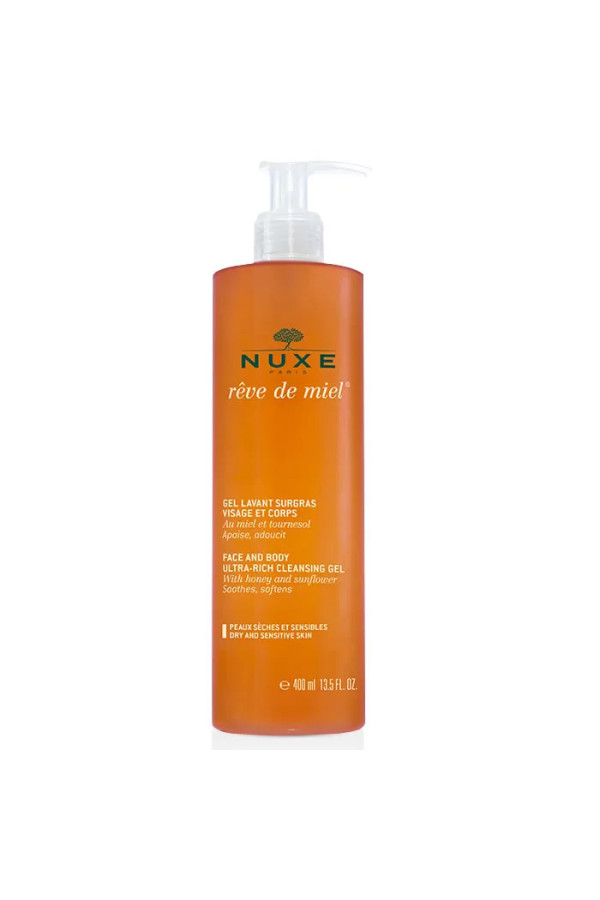 Nuxe Rêve De Miel Gel Lavant Surgras Visage Et Corps 400ml