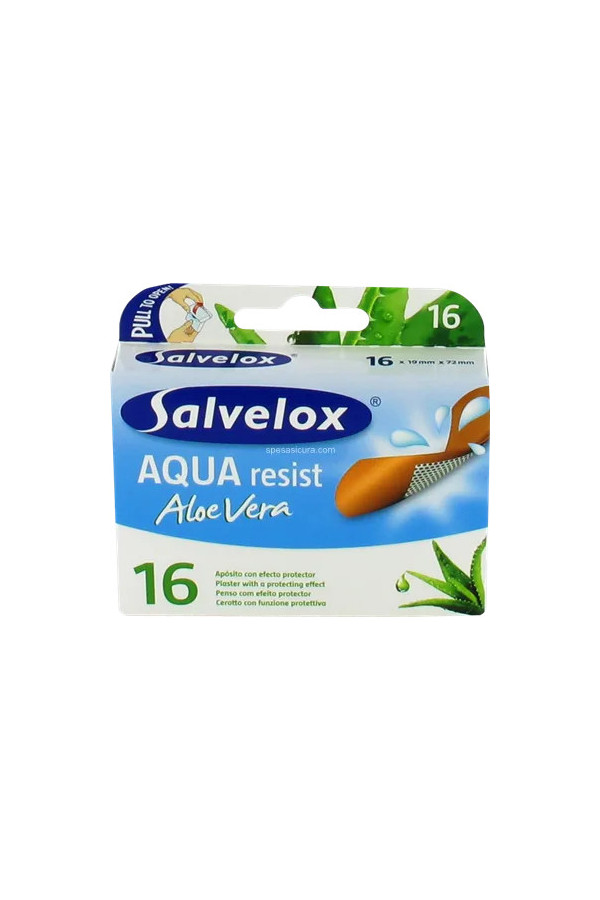 Salvelox Aqua Resist Pansement Adhésif À L'aloe Vera 16 Pcs