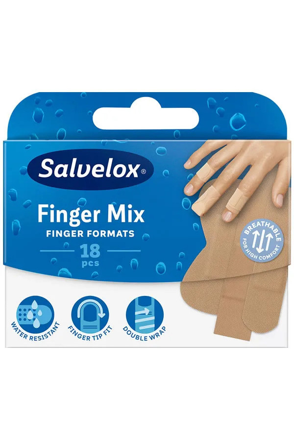 Salvelox Finger Mix Pansement Pour Les Doigts 18 Unités