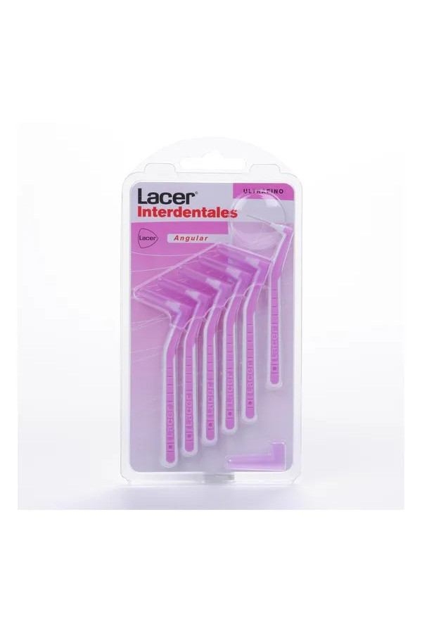 Lacer Brossettes Interdentaires Angulaires Extra Fines Roses 6 Unités
