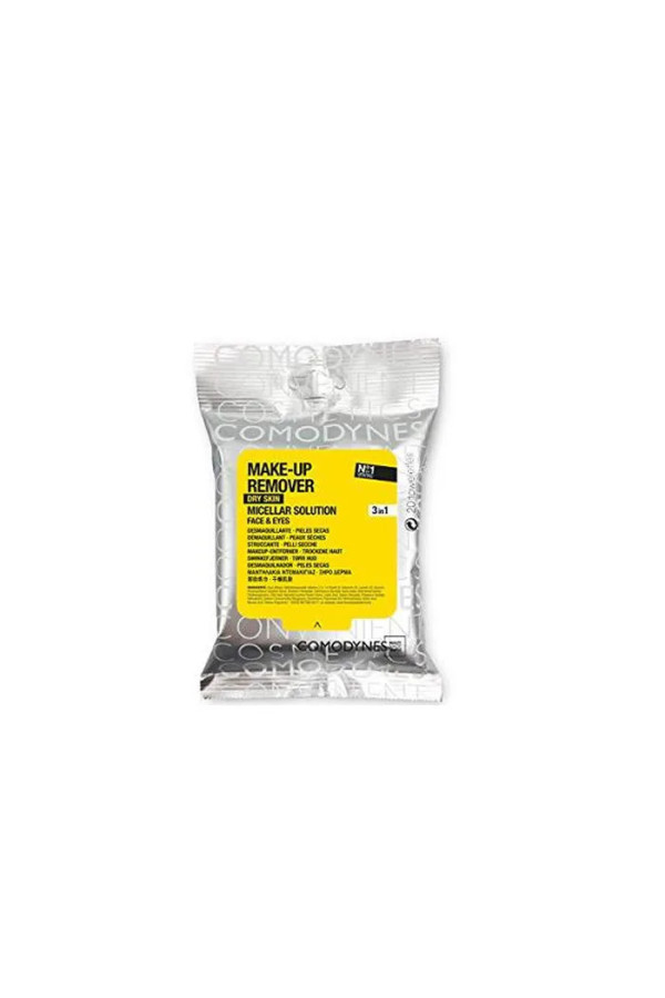 Comodynes Makeup Wipes Sensitive and Dry Skin 20 units