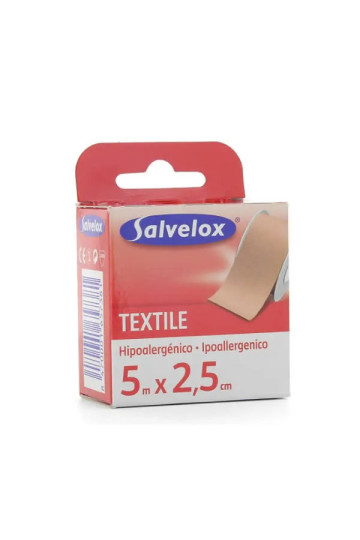 Salvelox Pansement Textile Hypoallergénique 5x2.5cm