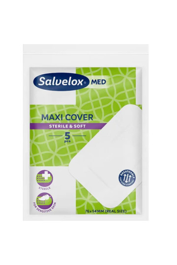Salvelox Maxi Cover Pansements 5 Unités 76x54mm