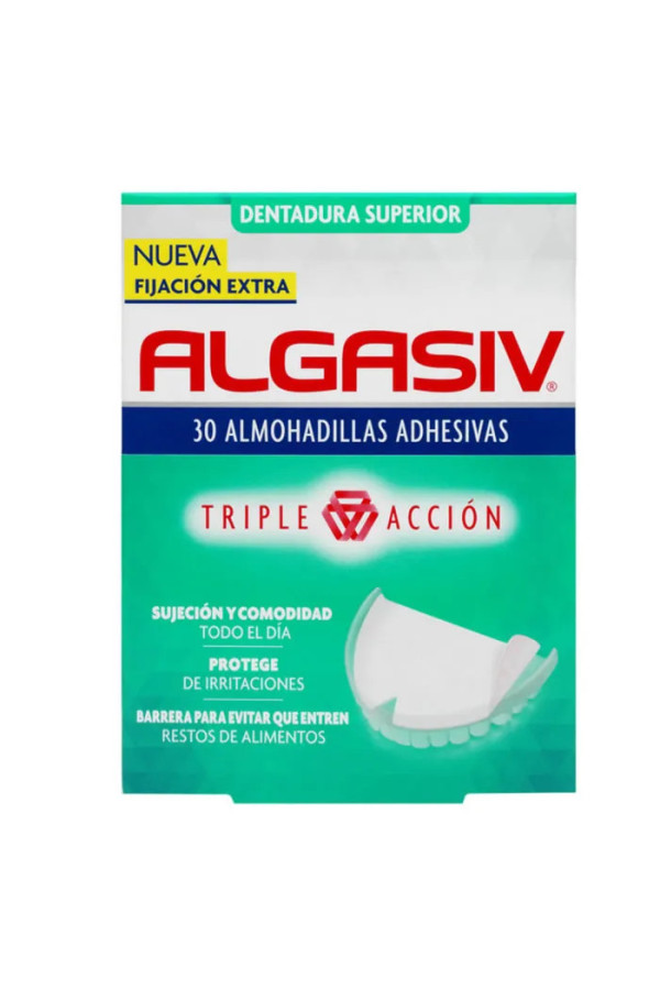 Algasiv Adhésifs Pour Prothèses Dentaires 30 Coussinets Supérieurs