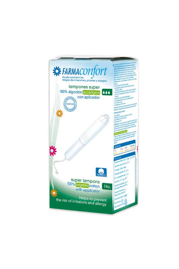 FarmaConfort Tampons Coton Avec Applicateur Taille Super 14 Unités