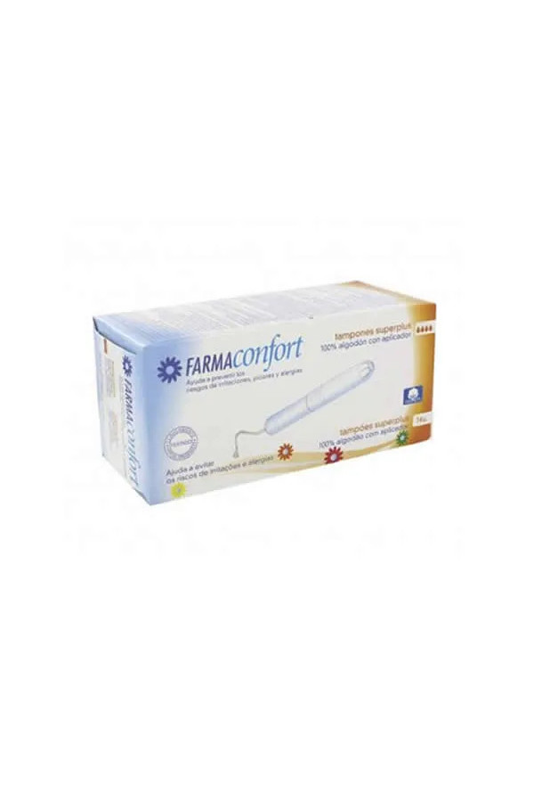 FarmaConfort Tampons Coton Avec Applicateur Taille Superplus 14 Unités