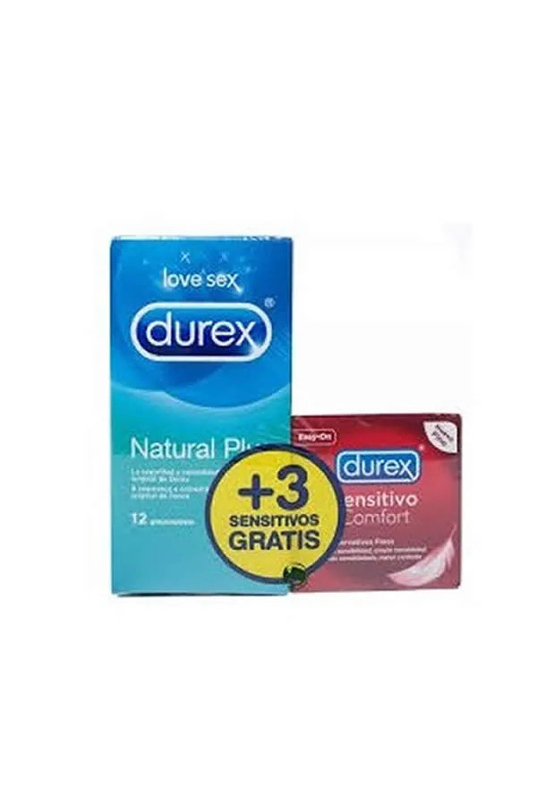 Durex Love Sex 12 Préservatifs Natural Plus Et 3 Préservatifs Sensitive