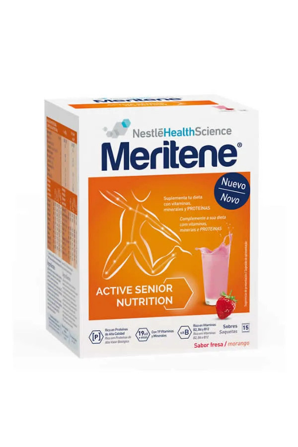 Meritene Active Senior Nutrition Batido Sabor Fresa 15 Sobres