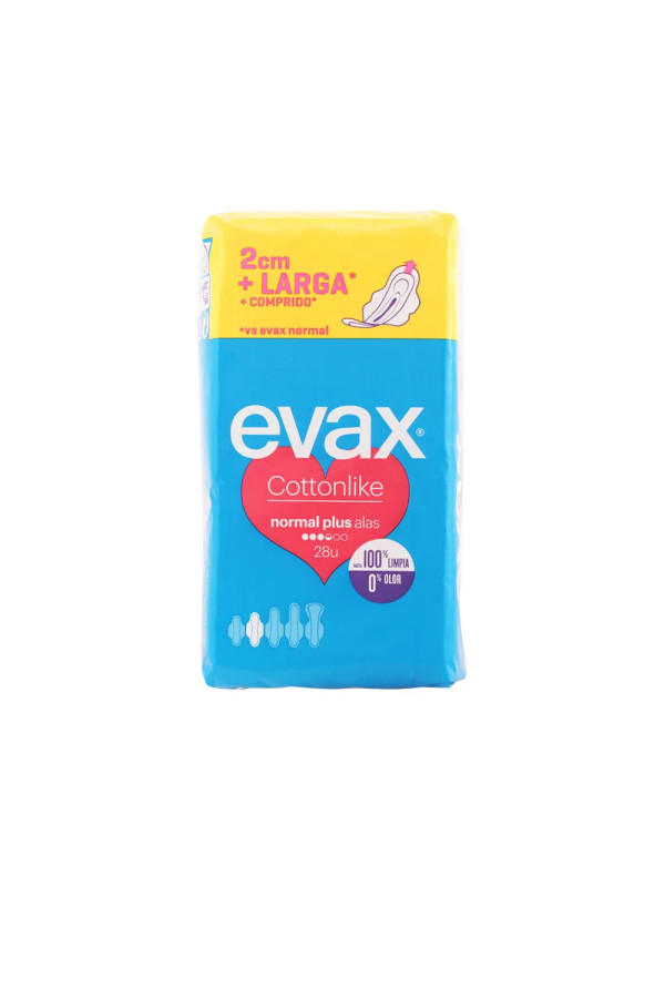 Evax Cottonlike Normal Plus Avec Ailettes Serviettes Hygiéniques 28 Unités