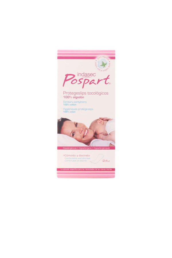 Indasec Pospart Protegeslip Tocologico 100% Coton 24 Unités