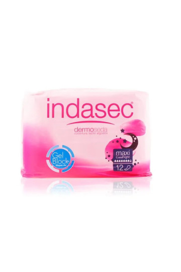 Indasec Dermoseda Good Night Incontinence Compress Maxi 12 Unités